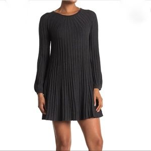 Max Studio - Charcoal Long Sleeve Sweater Dress